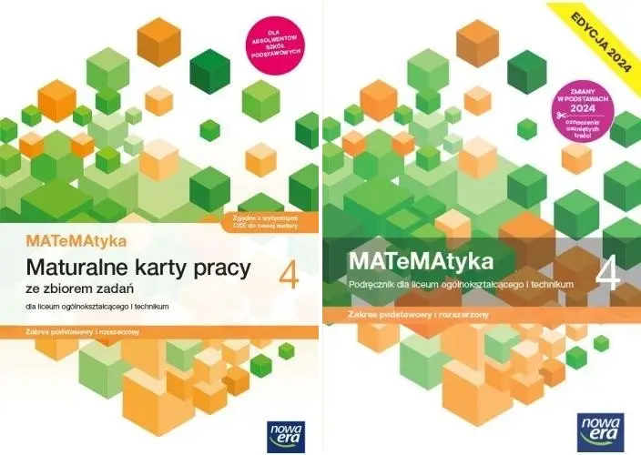 PAKIET MATeMAtyka 4 PODRĘCZNIK + MATURALNE KARTY PRACY ZPiR Nowa Era 2024 - Wojciech Babiański, Lech Chańko, Joanna Czarnowsk