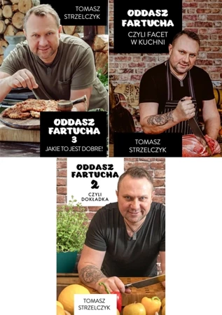 PAKIET ZESTAW TRZECH KSIĄŻEK ODDASZ FARTUCHA 1+2+3 Tomasz Strzelczyk - Tomasz Strzelczyk