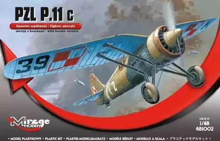 PZL P-11c Polska Wersja z Bombami - Mirage Hobby