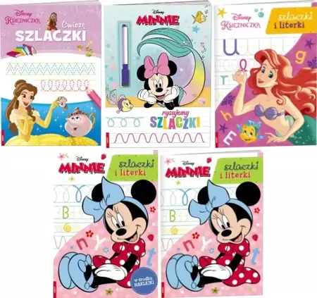 Pakiet Disney Księżniczka+Minnie Szlaczki literki - praca zbiorowa