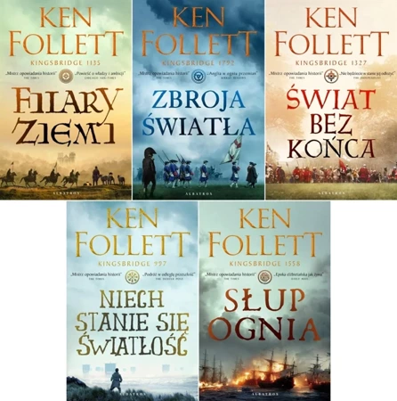 Pakiet Kingsbridge Tomy 1-5 Ken Follett - Ken Follett