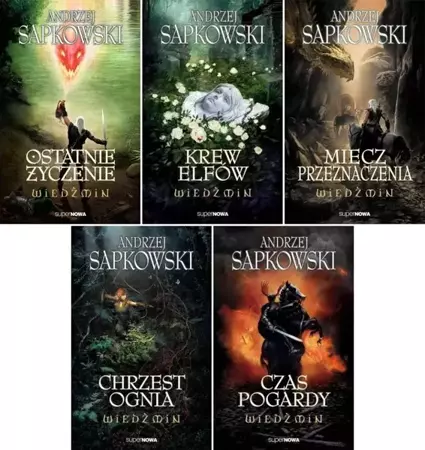 Pakiet Saga o Wiedźminie Tom 1-5 Ostatnie życzenie - Andrzej Sapkowski