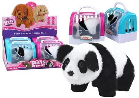 Panda interaktywna w transporterze mix - Leantoys