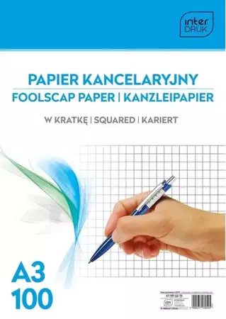 Papier kancelaryjny A3/100K kratka - INTERDRUK