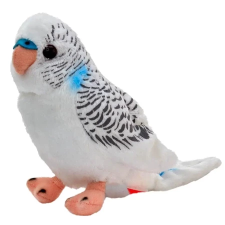 Papuga falista biała 13cm - Beppe