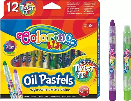Pastele Colorino Kids olejne wykręcane 12 kolorów - PATIO