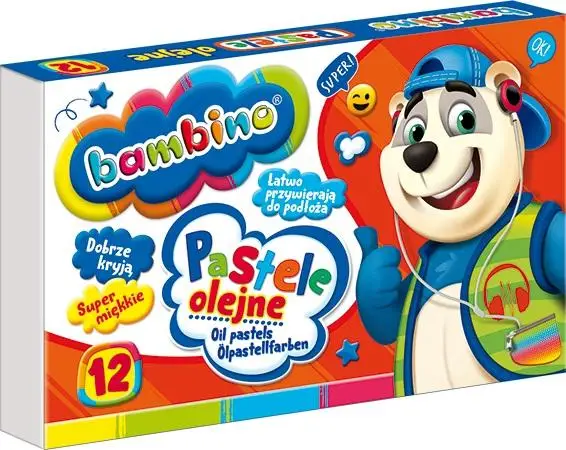 Pastele olejne 12 kolorów BAMBINO - ST-MAJEWSKI