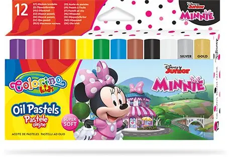 Pastele olejne trójkątne Colorino Kids Minnie 12 kolorów - PATIO