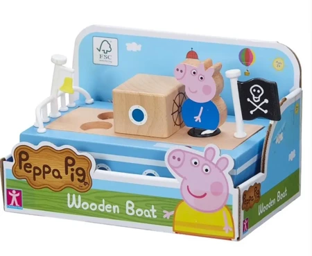 Peppa Pig - Drewniana łódka z figurką - TM Toys