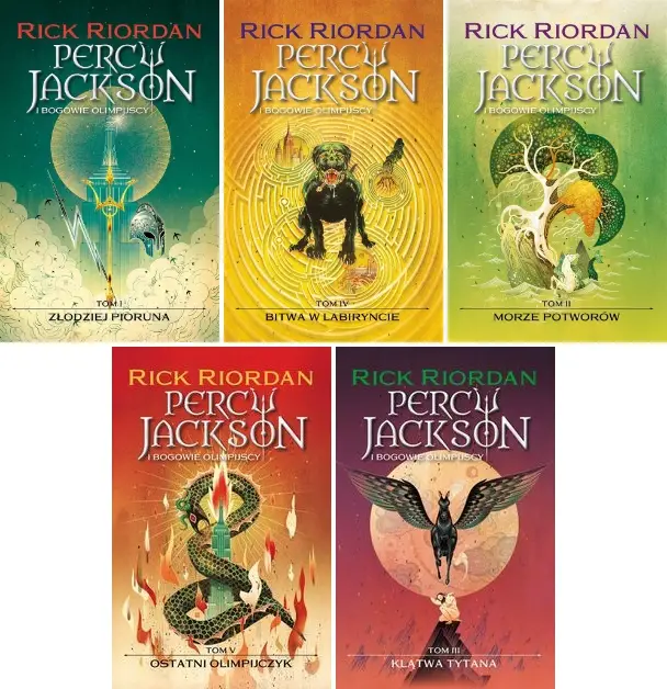 Percy Jackson i bogowie olimpijscy Tomy 1 - 5 PAKIET Rick Riordan - Rick Riordan