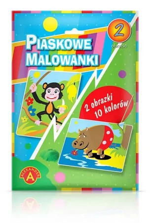 Piaskowe malowanki - Hipopotam, małpa ALEX - Alexander