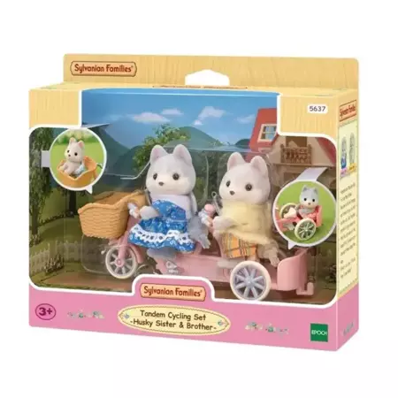 Pieski Husky na rowerze zestaw z figurkami - Sylvanian Families