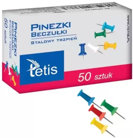 Pinezki beczułki kolor mix 50szt. GP100-AB - Tetis