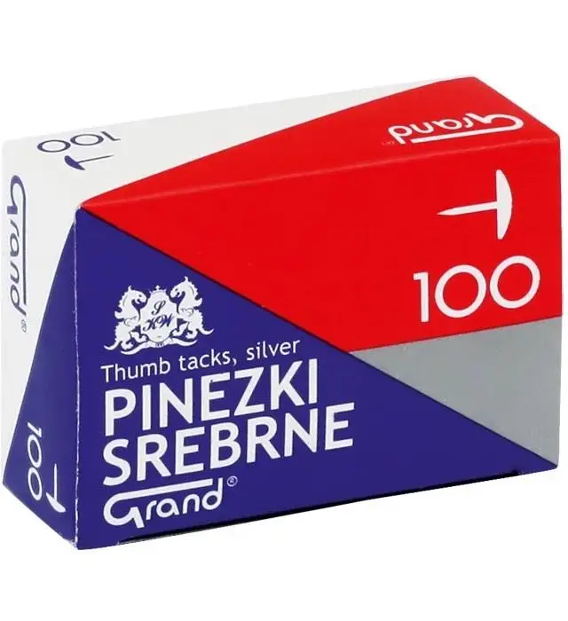 Pinezki srebrne (100szt*10) GRAND