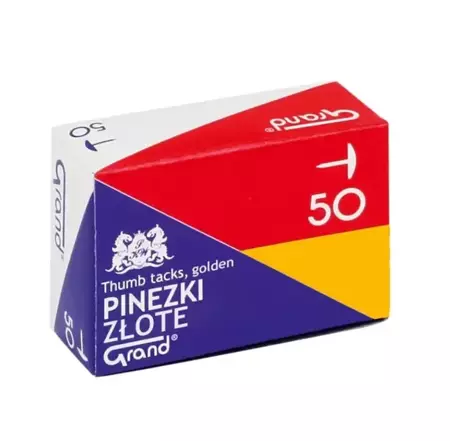 Pinezki złote (10szt) GRAND