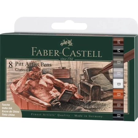 Pisaki Pitt Artist Pen B Classical 8szt - Faber Castell