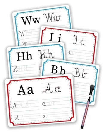 Pisz i zmazuj - Alfabet 32 karty + pisak