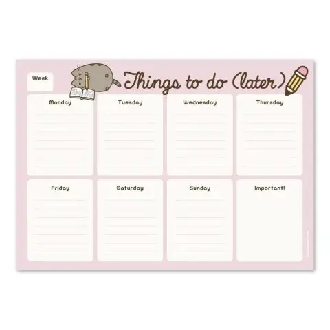 Planner A4 tygodniowy Pusheen Rose BPSA40001 - GRUPOERIK