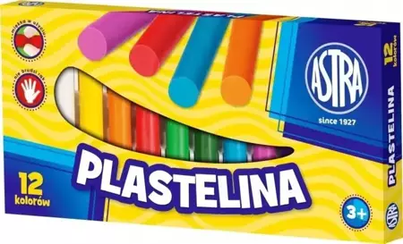 Plastelina 12 kolorów ASTRA - ASTRA papiernicze