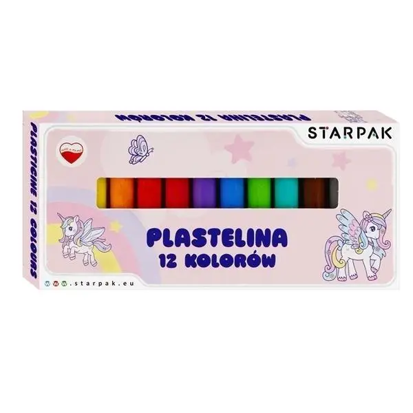 Plastelina 12 kolorów Unicorn - STARPAK