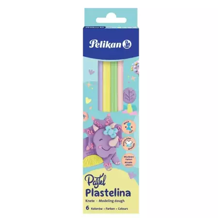 Plastelina Pelikan pastel 100gr 6 kolorów Pelikan - Pelikan