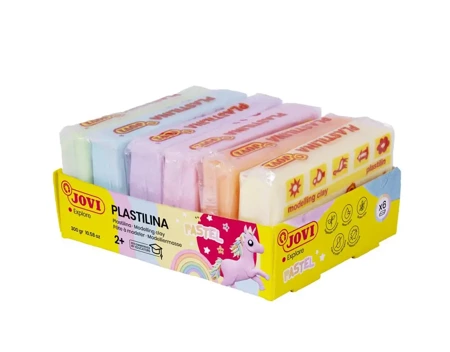 Plastelina pastelowa 6 kolorów po 50g - JOVI