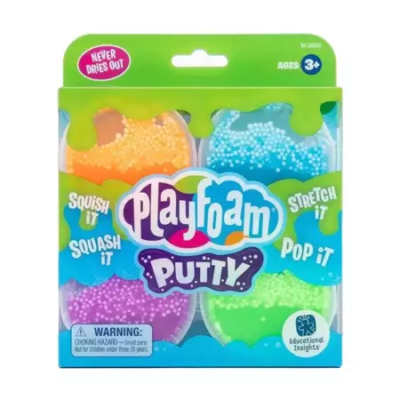 Playfoam, Masa piankowa, Putty, Zestaw 4 kolorów - Learning Resources