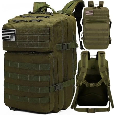 Plecak militarny wojskowy khaki 40-60L - Leantoys