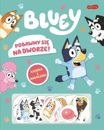 Pobawmy się na dworze! Bluey. Książka z magnesami - praca zbiorowa