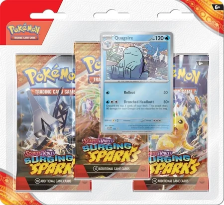 Pokemon TCG Scarlet and Violet Surging Sparks 3 Pack Blister Box - The Pokemon Company International (Y)