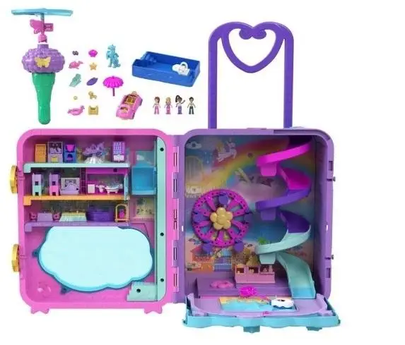 Polly Pocket. Zestaw Walizka wakacyjny kuror HKV43 - Mattel