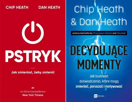 Pstryk + Decydujące momenty PAKIET 2 Ch. D. Heath - Heath Chip, Dan Heath, Anna Gralak