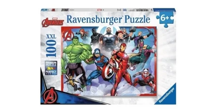 Puzzle 100 Avengers - Zgromadzenie rysunkowe xxl - Ravensburger