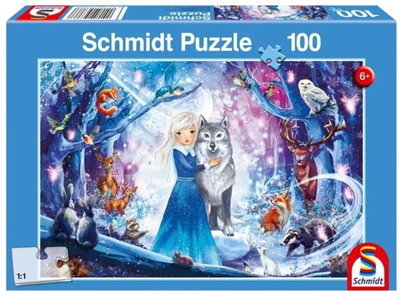 Puzzle 100 Księżniczka w zimowym lesie G3 - Schmidt