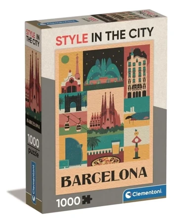 Puzzle 1000 Compact Barcelona - Clementoni