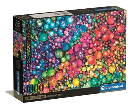 Puzzle 1000 Compact Colorboom Marbles - Clementoni