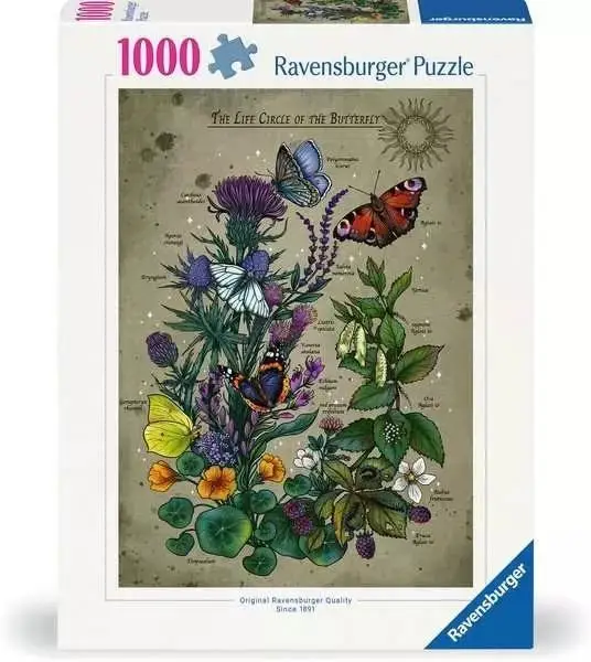 Puzzle 1000 Cykl życia motyla - Ravensburger