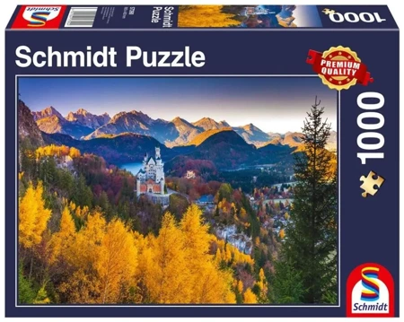 Puzzle 1000 Jesień na Zamku Neuschwanstein, Niemcy - Schmidt