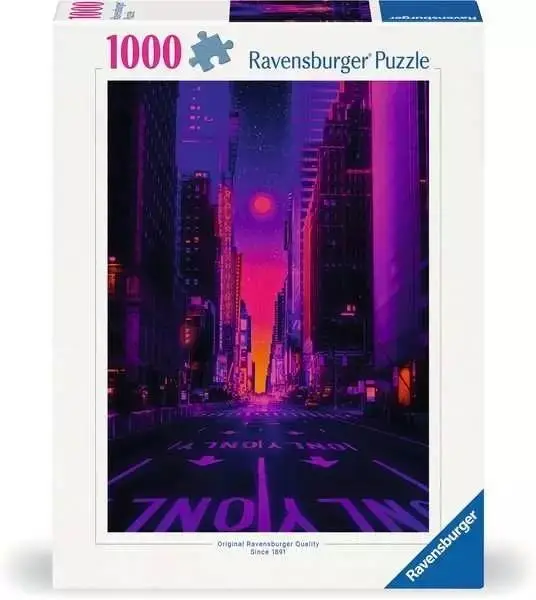 Puzzle 1000 Neony w Nowym Yorku - Ravensburger