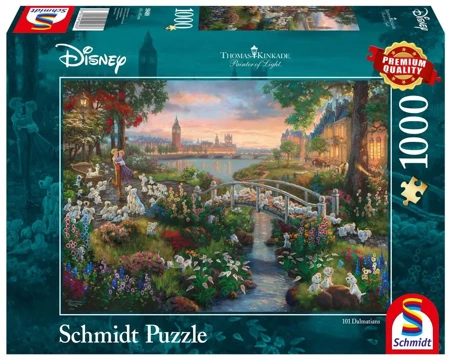 Puzzle 1000 PQ 101 dalmatyńczyków T.Kinkade 108390 - Schmidt Spiele Puzzle