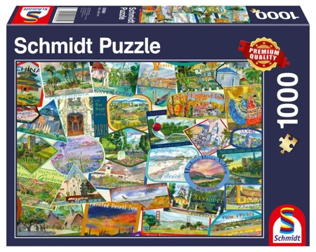 Puzzle 1000 PQ Pamiątki z podróży 110825 - Schmidt Spiele Puzzle