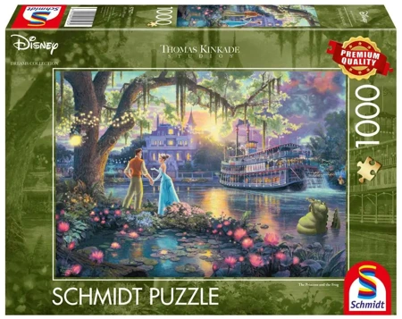 Puzzle 1000 PQ T. Kinkade Księżniczka i żaba Disney 112331 - Schmidt Spiele Puzzle