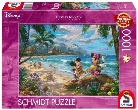 Puzzle 1000 PQ T. Kinkade Myszka Miki & Minnie na Hawajach Disney 112332 - Schmidt Spiele Puzzle