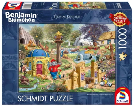 Puzzle 1000 PQ T. Kinkade Słoń Benjamin 112337 - Schmidt Spiele Puzzle