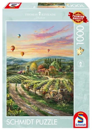 Puzzle 1000 PQ T. Kinkade Winnica w dolinie 111436 - Schmidt Spiele Puzzle