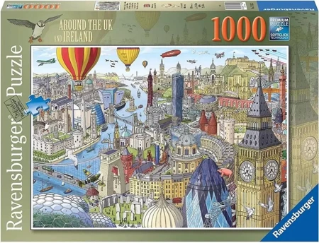 Puzzle 1000 Wokół Wysp Brytyjskich - Ravensburger