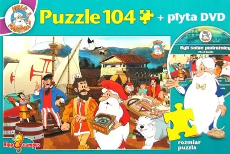 Puzzle 104 Byli sobie podróżnicy Żeglarze + płyta DVD - Praca zbiorowa