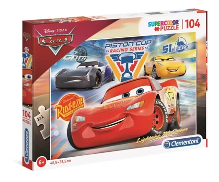 Puzzle 104 Super kolor Cars 27072 - Clementoni