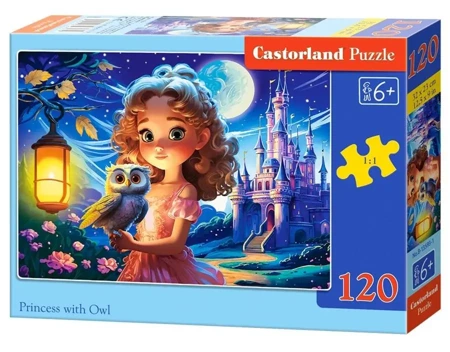 Puzzle 120 Princess with Owl CASTOR - Castorland