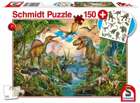 Puzzle 150 Dinozaury + tatuaże 108667 - Schmidt Spiele Puzzle